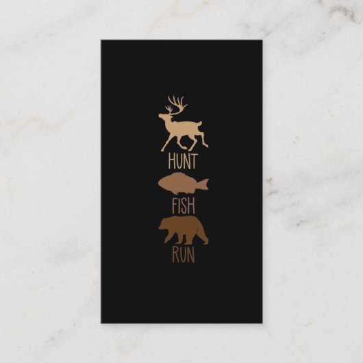 狩り魚釣りベアアウトドアワイルドネスキャンピング 名刺 (正面)