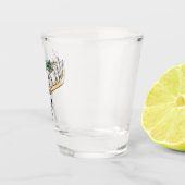 狩り魚釣りベースと鹿スカル ショットグラス (右)