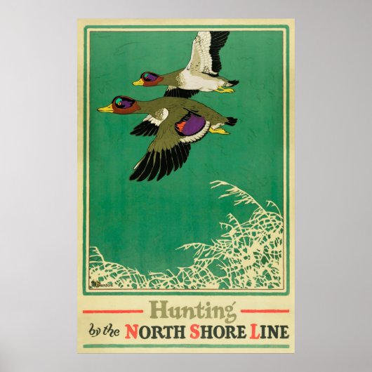 狩り魚釣りヴィンテージポスター ポスター (正面)