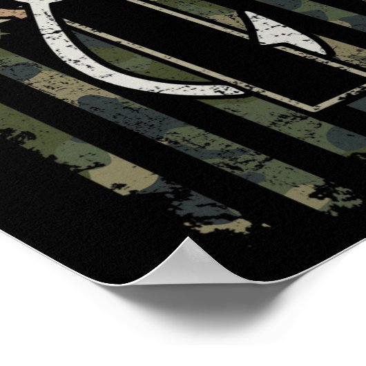 狩り魚釣り信仰 – クリスチャンハンターフィッシャーマン ポスター (角)