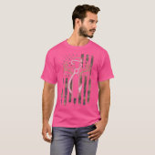 狩り魚釣り信仰 – ハンターフィッシャーマン迷彩柄アメリカ Tシャツ (正面フル)