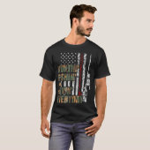 狩り魚釣り愛する毎日アメリカンディアフン Tシャツ (正面フル)