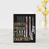 狩り魚釣り愛する毎日アメリカンディアー狩り カード (黄色い花)