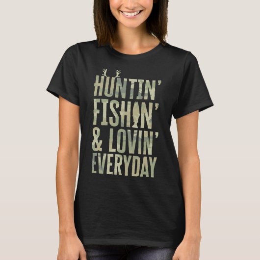 狩り魚釣り愛する毎日シャツ1 Tシャツ (正面)