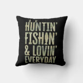 狩り魚釣り愛する毎日ファーザーズデイ迷彩柄 クッション (裏面)
