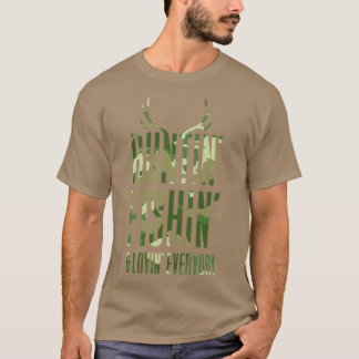 狩り魚釣り愛情毎日 Tシャツ