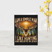 狩り鹿Iは男シンプルIは狩りと カード (黄色い花)