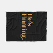 狩り2 フリースブランケット (正面(横))