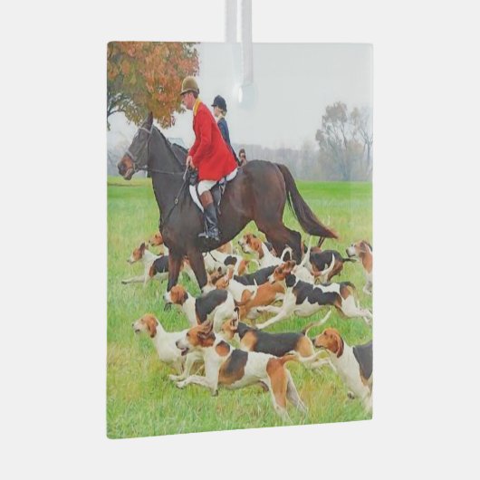 狩り ガラスオーナメント (正面右)