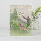 狩り（ドイツの金髪ポインタ付き） 招待状 (スタンド正面)