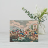 狩り-パーティー帽子 箔シーズンポストカード (立ち正面)