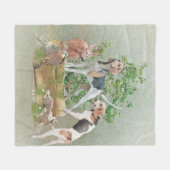 狩り フリースブランケット (正面(横))