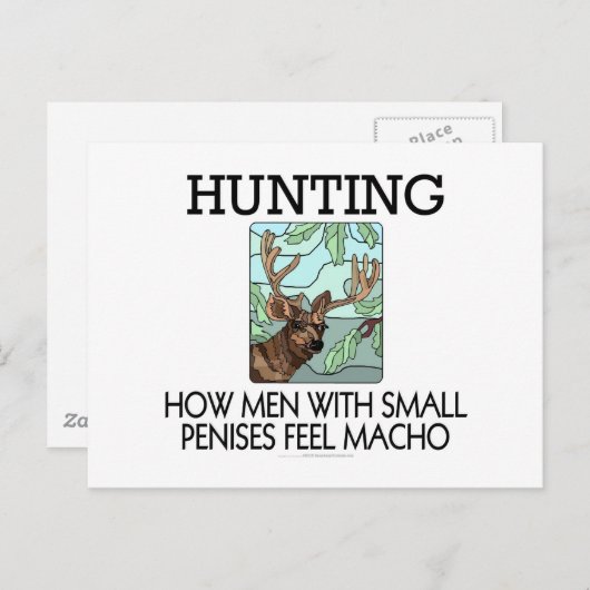 狩り。小さなペニスを持つ男は感じどうだ? ポストカード (正面/裏面)