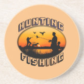 狩り&魚釣り屋外ピロー飲料用コースター コースター (正面)