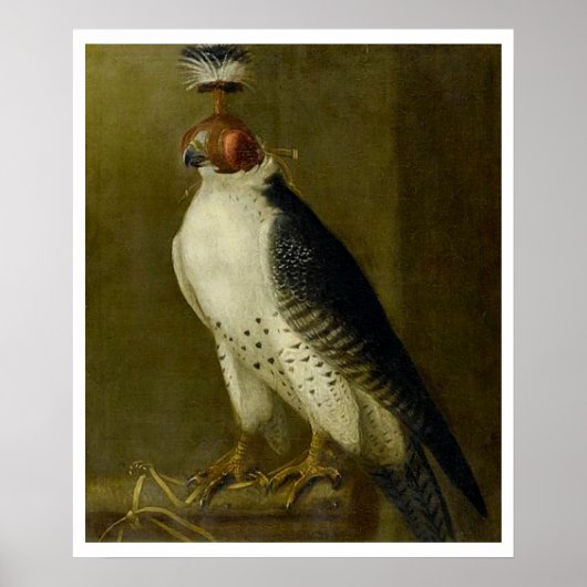 狩り《鳥》ハヤブサ- 17世紀 ポスター (正面)