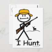 狩り：鹿：ライフル ポストカード (正面/裏面)