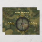 狩り/鹿/誕生日招待状 – 年齢の変更 招待状 (正面/裏面)