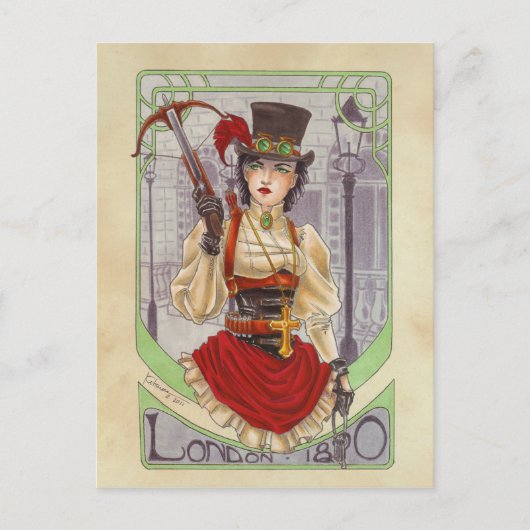 狩り- London 1890ポストカード ポストカード (正面)