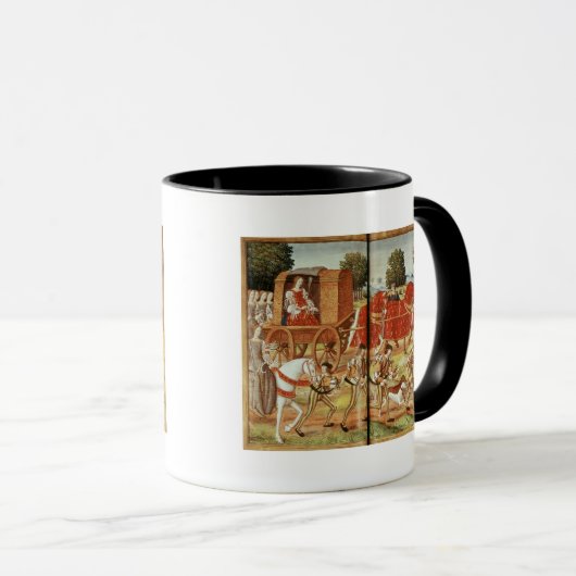 狩り、Ovidの書簡からのイラストレーション マグカップ (正面右)