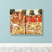 狩り、Ovid's Epstriesのイラストレーション キャンバスプリント (インサイチュ (ウッドフロア))