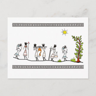 狩り_peops_saura_インディアン_ト絵画リバル ポストカード