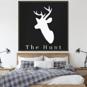 狩りAハンターズトロフィーの表示 キャンバスプリント (インサイチュ (寝室))