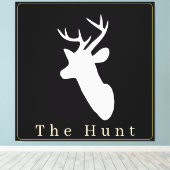 狩りAハンターズトロフィーの表示 キャンバスプリント (インサイチュ (ウッドフロア))