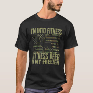 狩りIはフィットネス鹿の冷凍庫ギフトおもしろいFに Tシャツ