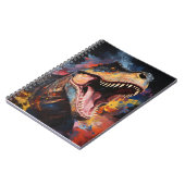 狩りTレックス先史時代の動物お気に入りの恐竜 ノートブック (左側)