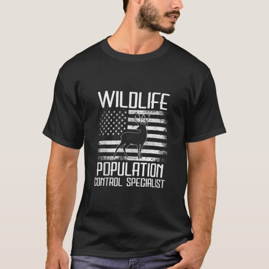 狩りT型野生生物個体群管理Spe おもしろい Tシャツ (正面)