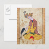 狩人が彼の《鳥》ハヤブサをなでた ポストカード (正面/裏面)