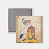 狩人が彼の《鳥》ハヤブサをなでた マグネット (正面/裏面)
