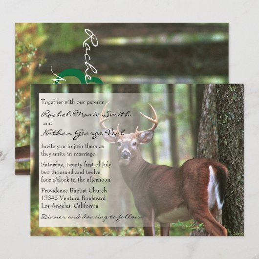 狩人の結婚式招待状 招待状 (正面/裏面)