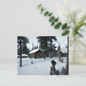 狩人の避難所，シベリア冬 ポストカード (スタンド正面)