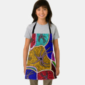 狩人カラフルスパイダードットアート、キッズエプロン エプロン (インサイチュ)