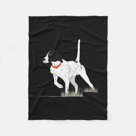 狩人用バード狩りEnglish Pointer dog Gr フリースブランケット (正面)