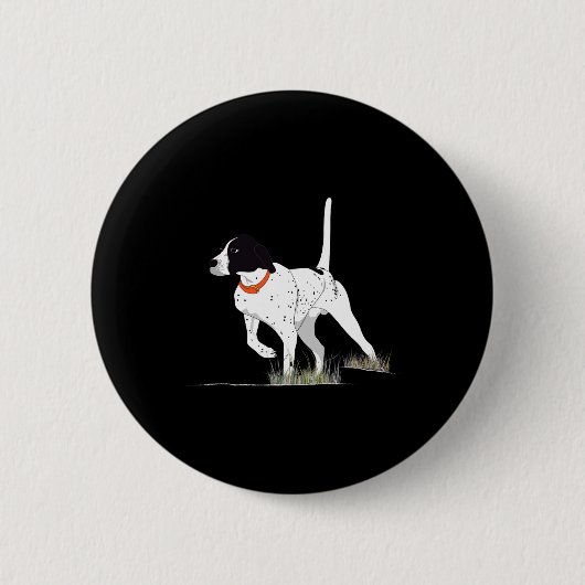 狩人用バード狩りEnglish Pointer dog Gr 缶バッジ (正面)