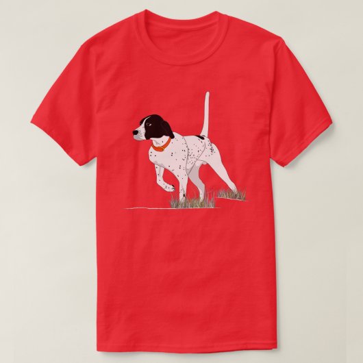 狩人用バード狩りEnglish Pointer Dog Tシャツ (デザイン正面)