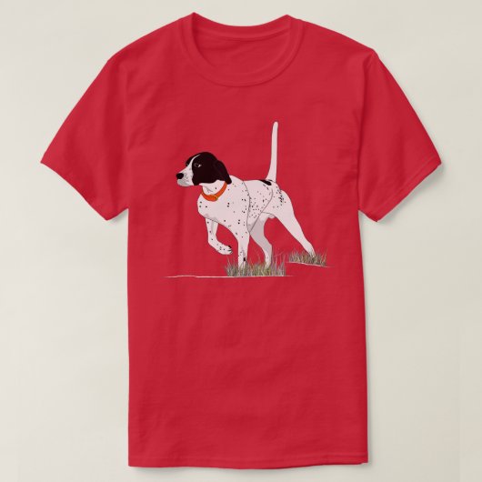 狩人用バード狩りEnglish Pointer Dog Tシャツ (デザイン正面)