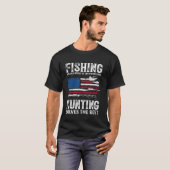 狩猟が私の問題のほとんどを解決する 釣りが残りを解決する Tシャツ (正面フル)