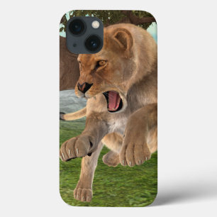 狩猟するライオネス iPhone 13ケース