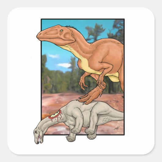 狩猟と獲物 スクエアシール (正面)