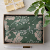 狩猟と珊瑚色のピンク色の入り花 薄葉紙 (ギフト)