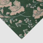 狩猟と珊瑚色のピンク色の入り花 薄葉紙 (詳細)