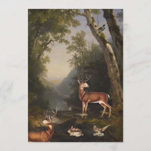 狩猟と釣りの冒険が始まる子供の誕生日 招待状 (裏面)