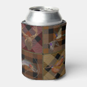 狩猟の小紋　野生動物のゲーム 缶クーラー (缶正面)