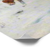 狩猟の帰り道 ハンターと猟犬たち ポスター (角)