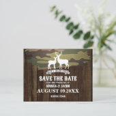 狩猟は終了 ウェスタンスタイルの結婚式 Save The Date ポストカード (スタンド正面)