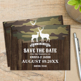 狩猟は終了 ウェスタンスタイルの結婚式 Save The Date ポストカード
