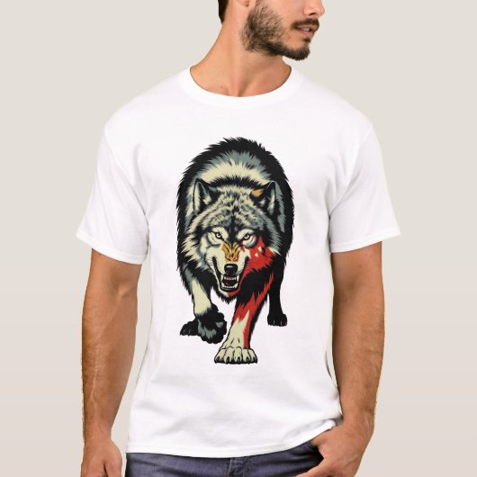 狩猟オオカミ Tシャツ (正面)